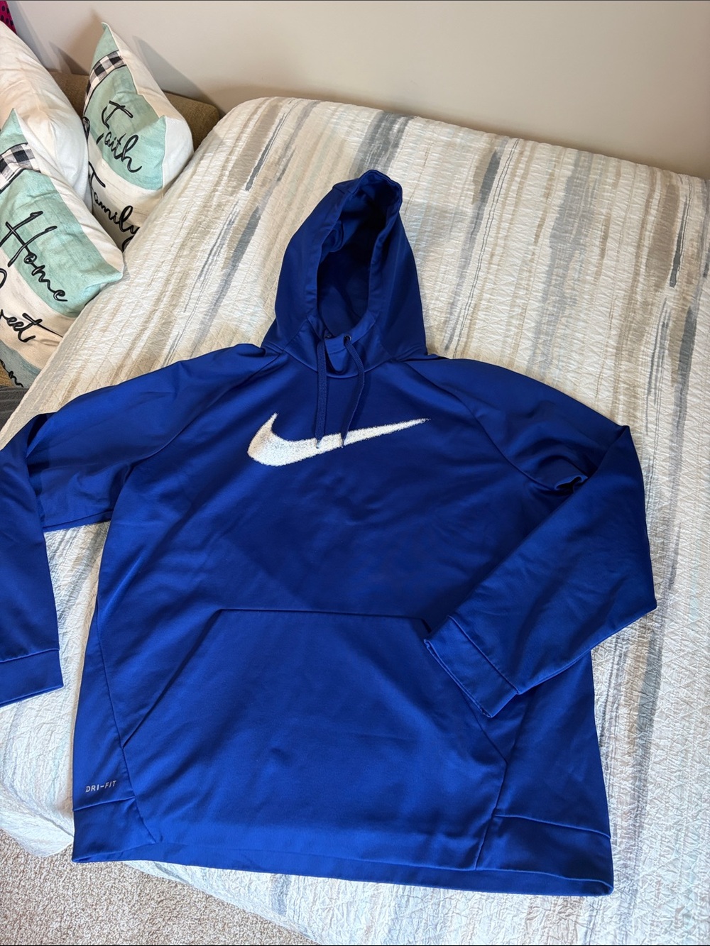 Nike Royal Blue Hoodie with White Swoosh